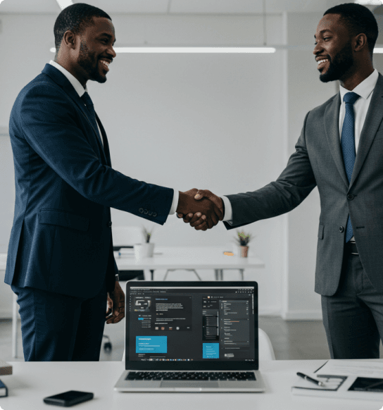 An image of two men shaking hands